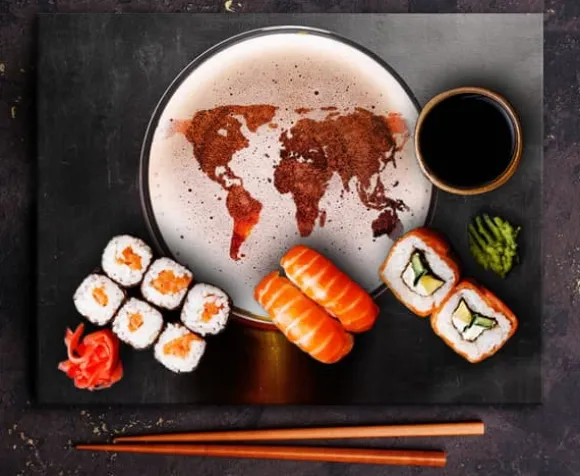 SKÄRBRÄDA I GLASPLATTA 52x40 KAFFE