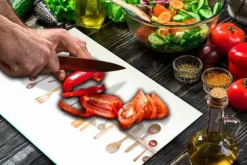 SKÄRBRÄDA I GLASPLATTA 52x40 KÖK