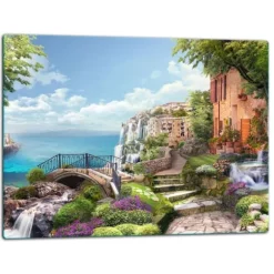 SKÄRBRÄDA I GLASPLATTA 52x40 LANDSKAP