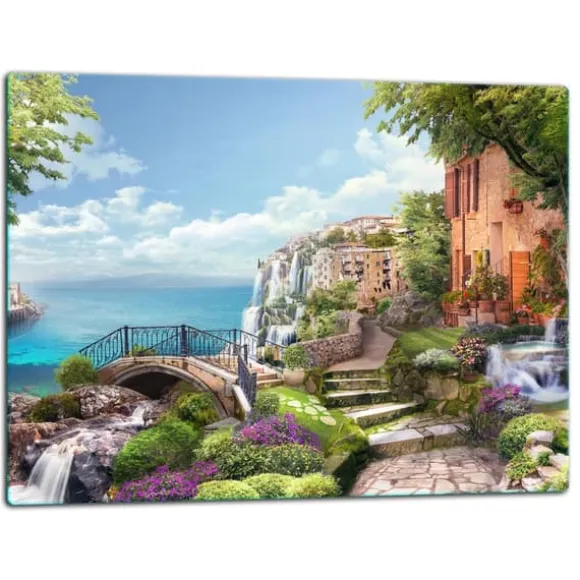 SKÄRBRÄDA I GLASPLATTA 52x40 LANDSKAP