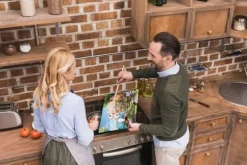 SKÄRBRÄDA I GLASPLATTA 52x40 LANDSKAP