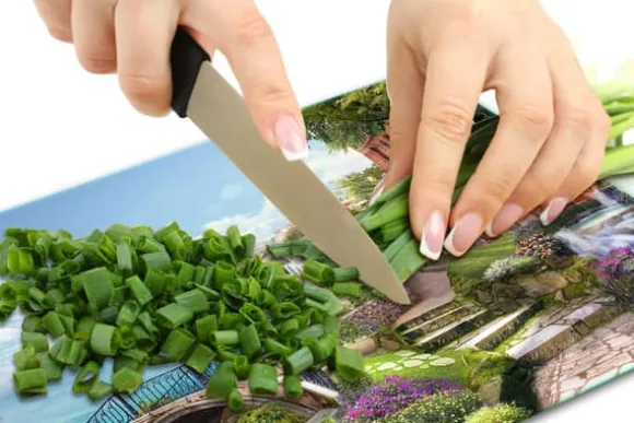 SKÄRBRÄDA I GLASPLATTA 52x40 LANDSKAP