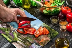 SKÄRBRÄDA I GLASPLATTA 52x40 LANDSKAP