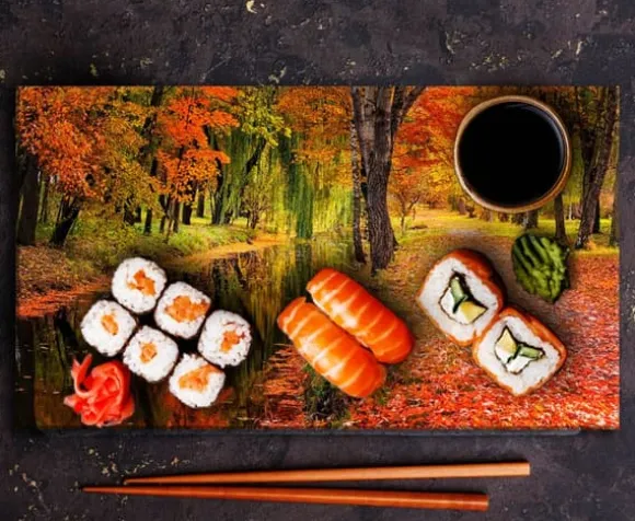 SKÄRBRÄDA I GLASPLATTA 52x30 LANDSKAP