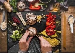 SKÄRBRÄDA I GLASPLATTA 52x40 MARMOR