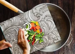 SKÄRBRÄDA I GLASPLATTA 52x40 MÖNSTER