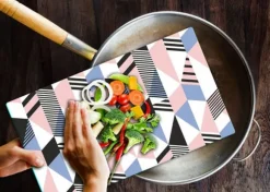 SKÄRBRÄDA I GLASPLATTA 52x30 MÖNSTER