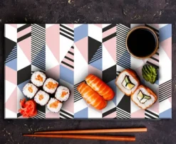 SKÄRBRÄDA I GLASPLATTA 52x30 MÖNSTER