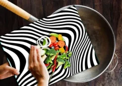 SKÄRBRÄDA I GLASPLATTA 52x40 MÖNSTER