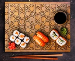 SKÄRBRÄDA I GLASPLATTA 52x40 MOSAIK