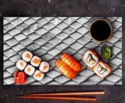 SKÄRBRÄDA I GLASPLATTA 52x30 MOSAIK