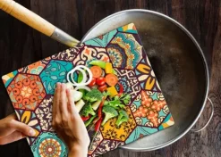 SKÄRBRÄDA I GLASPLATTA 52x40 MOSAIKKAKEL