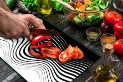 SKÄRBRÄDA I GLASPLATTA 52x40 MODERN