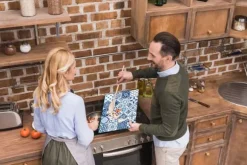 SKÄRBRÄDA I GLASPLATTA 52x40 MOSAIKKAKEL