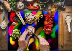 SKÄRBRÄDA I GLASPLATTA 52x40 MODERN