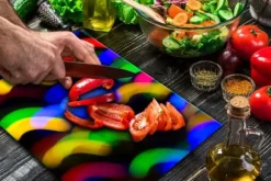 SKÄRBRÄDA I GLASPLATTA 52x40 MODERN