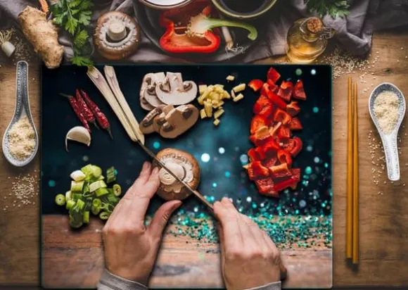 SKÄRBRÄDA I GLASPLATTA 52x40 MODIG