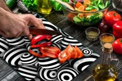 SKÄRBRÄDA I GLASPLATTA 52x40 MODERN