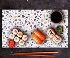 SKÄRBRÄDA I GLASPLATTA 52x30 MOSAIK