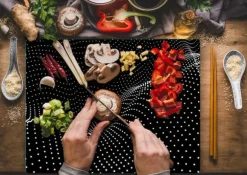 SKÄRBRÄDA I GLASPLATTA 52x40 SVART