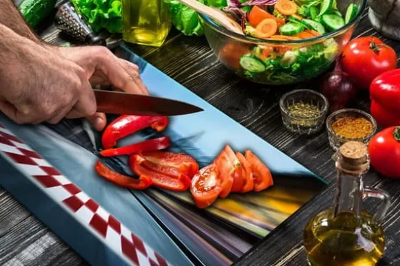 SKÄRBRÄDA I GLASPLATTA 52x40 TOR