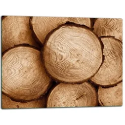 SKÄRBRÄDA I GLASPLATTA 52x40 TRÄ