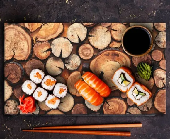 SKÄRBRÄDA I GLASPLATTA 52x30 TRÄ