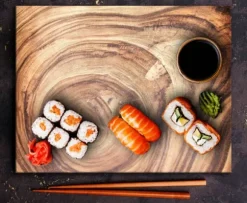 SKÄRBRÄDA I GLASPLATTA 52x40 TRÄ