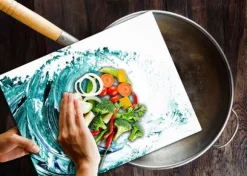 SKÄRBRÄDA I GLASPLATTA 52x40 VÅG