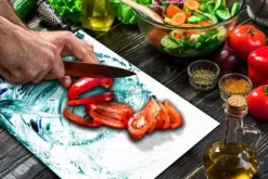 SKÄRBRÄDA I GLASPLATTA 52x40 VÅG