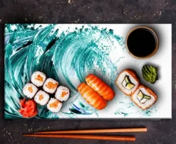 SKÄRBRÄDA I GLASPLATTA 52x30 VÅG