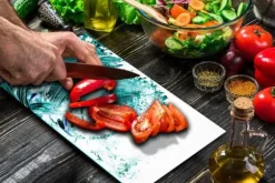 SKÄRBRÄDA I GLASPLATTA 52x30 VÅG