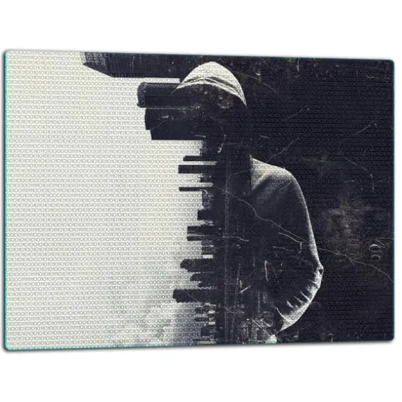 SKÄRBRÄDA I GLASPLATTA 52x40 VIT