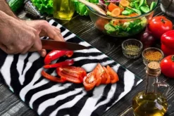 SKÄRBRÄDA I GLASPLATTA 52x40 ZEBRA