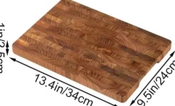 Skärbräda, skärbrädor i trä för kök med och skärbräda för kött och ostbricka, kraftig serveringsbricka