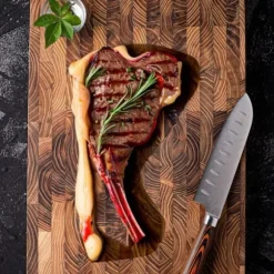 Skärbräda, skärbrädor i trä för kök med och skärbräda för kött och ostbricka, kraftig serveringsbricka