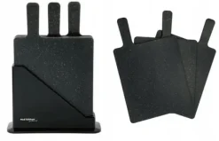 Skärbrädeset i marmor i stativ, 3x diskmaskinssäker köksbräda