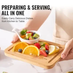 Skärbrädeset, 38.1x25.4x1.5 cm, Bambuträ