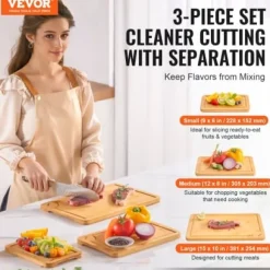 Skärbrädeset, 38.1x25.4x1.5 cm, Bambuträ