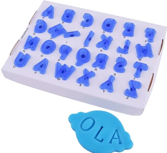 Skriv ut sockerpasta mall VERSALER ALFABETEN