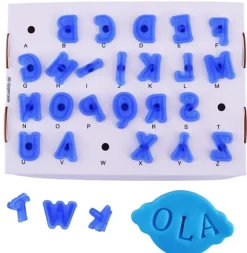 Skriv ut sockerpasta mall VERSALER ALFABETEN