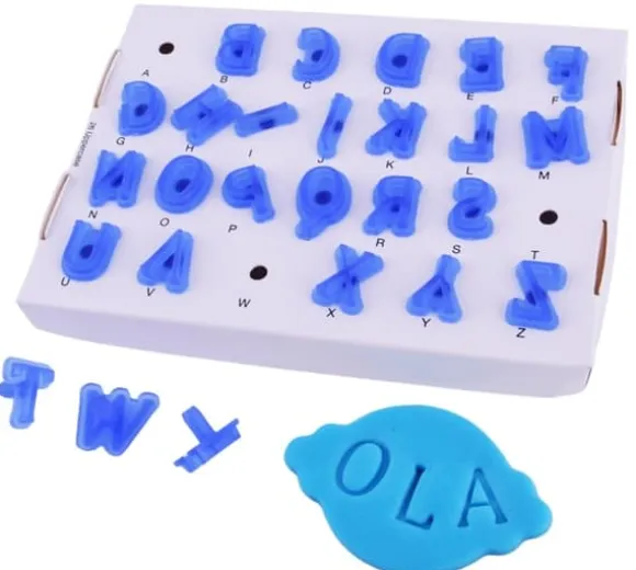 Skriv ut sockerpasta mall VERSALER ALFABETEN