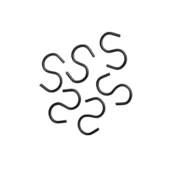 S-kroge i sort metal 4 cm - (6 stk.)