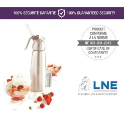 Skumsifon - Mastrad - F49314 - 0,5 L - För varma och kalla förberedelser - 6 till 8 personer