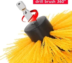 Skurborstar till borrmaskin/skruvdragare Gul 8 delar