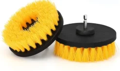 Skurborstar till borrmaskin/skruvdragare Gul 8 delar