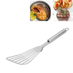 Slitsad Fiskspatel Tjock Polerad Fiskvändare Flipper för Kök Camping Restaurangspatel