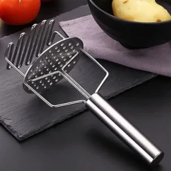 Slitstark rostfritt stål dubbellager kökspotatisstöt - lätt potatismos