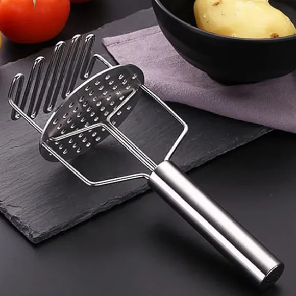Slitstark rostfritt stål dubbellager kökspotatisstöt - lätt potatismos