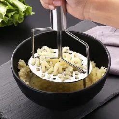 Slitstark rostfritt stål dubbellager kökspotatisstöt - lätt potatismos